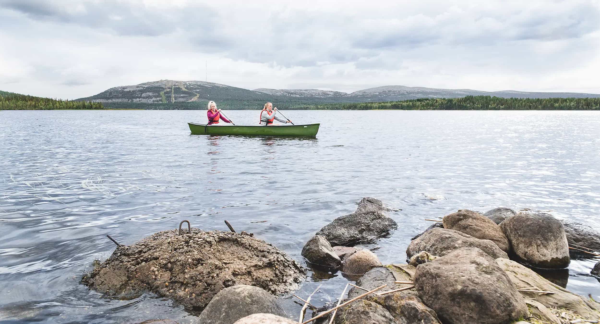 Exploring nature by canoe