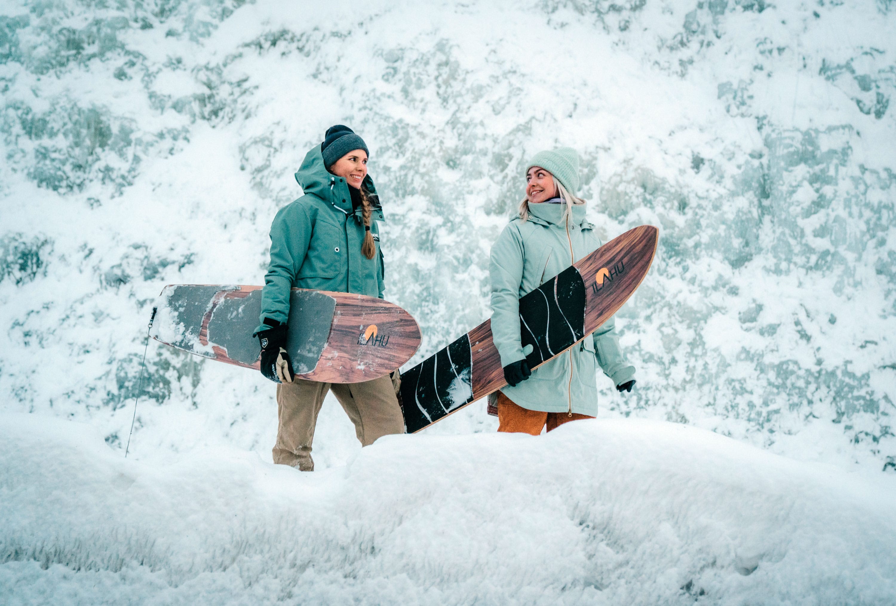 Skin-based skiing adventure